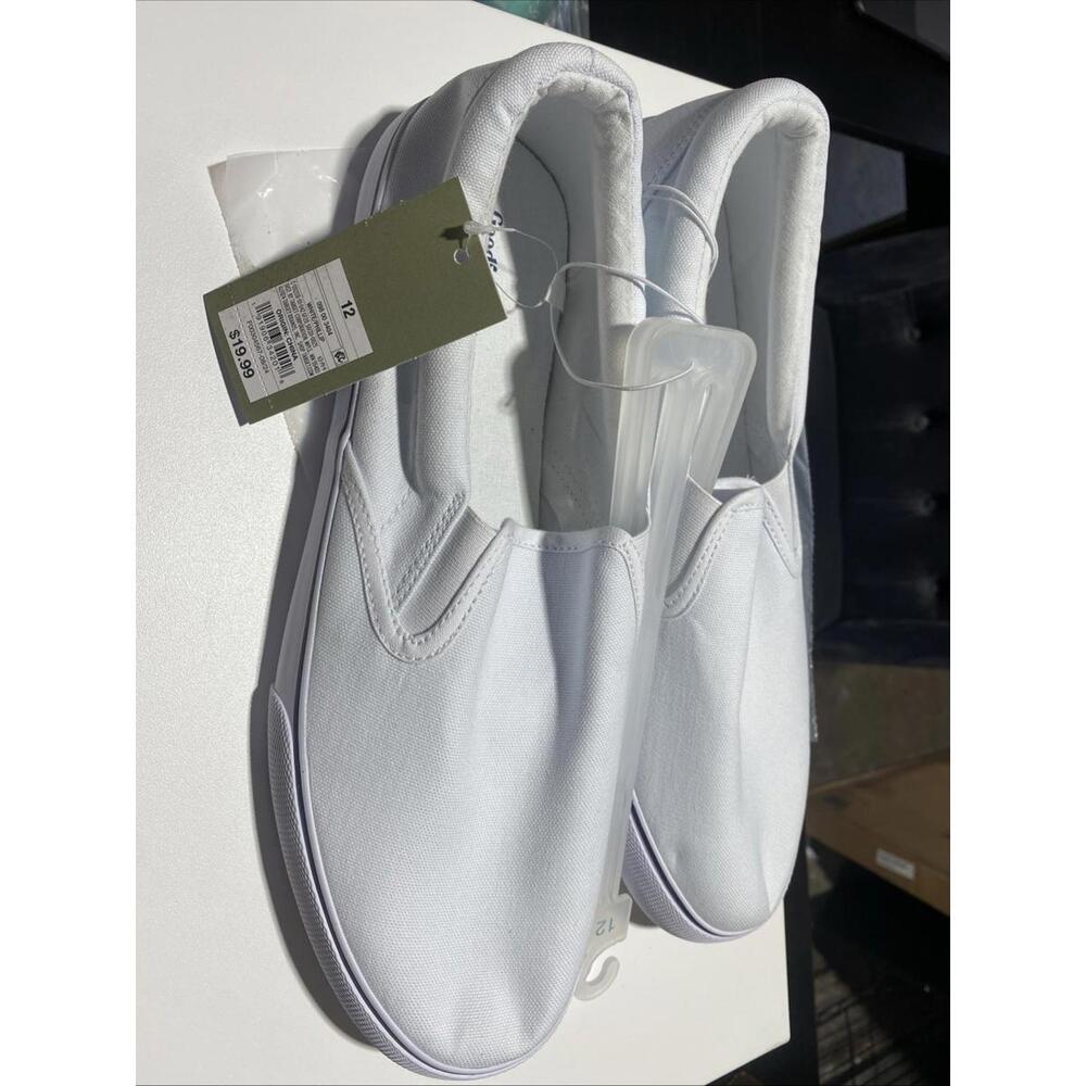 Goodfellow & Co Mens Phillip Casual Twin Gore Slip On Fashion Sneaker White 12